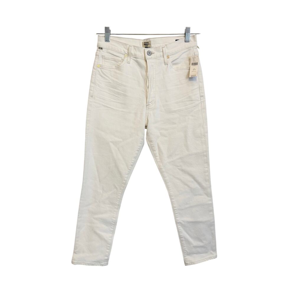 Citizens Of Humanity Olivia High Rise Slim Ankle Jeans 27P White Button Fly NWT